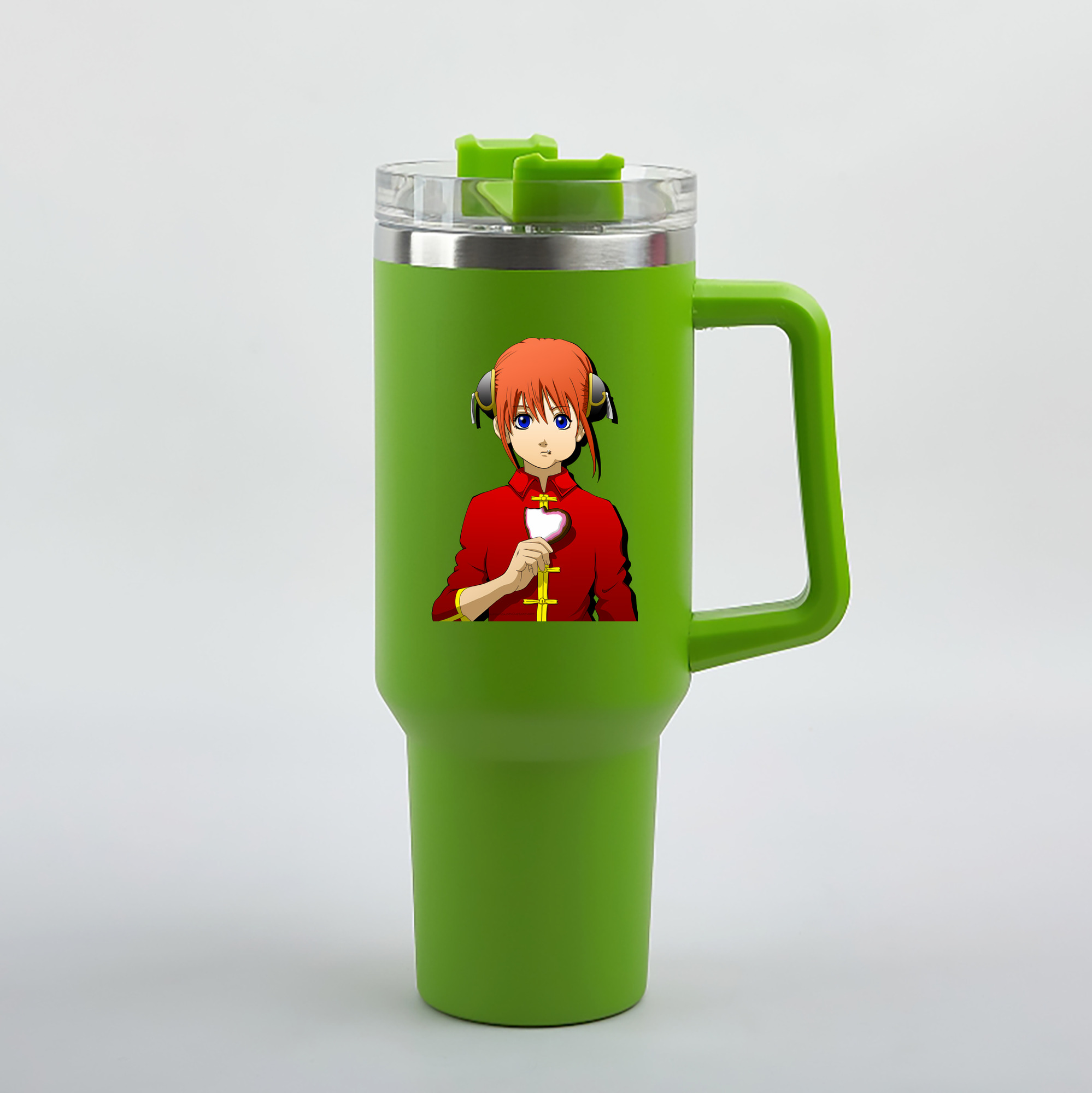 （画像用） ぎんたま 坂田銀時（さかたぎんとき） 神楽 志村新八（しむら しんぱち） GINTAMA Sakata Gintoki Kagura Shimura Shinpachi 1200mL車用タンブラー（カラープリント）